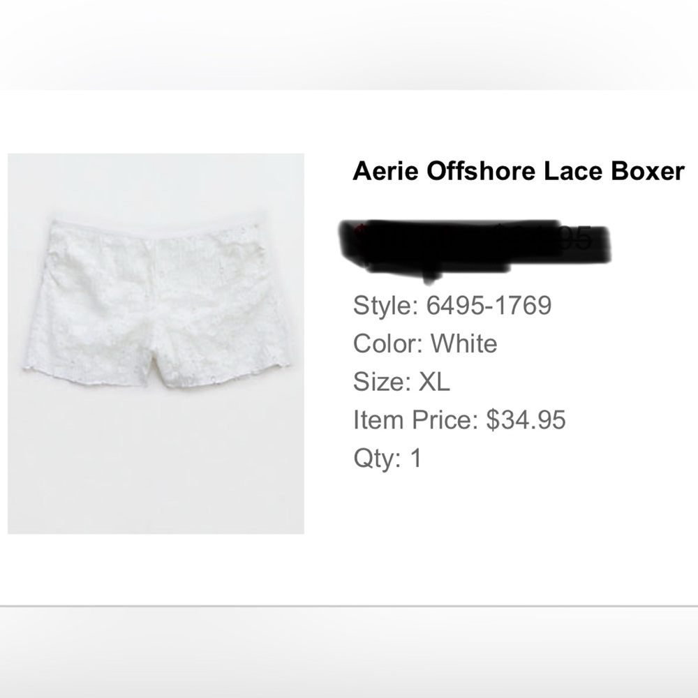 Aerie Offshore Lace Sheer Shorts — White - Picture 5 of 5